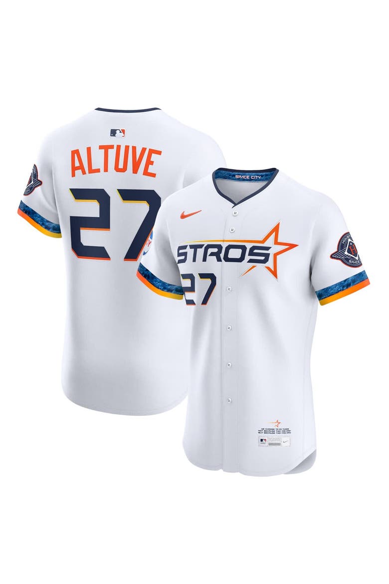 Men's Nike Jose Altuve White Houston Astros 2025 City Connect Elite Player Jersey, Alternate, color, White