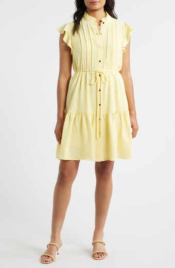 Flutter Sleeve Shirtdress