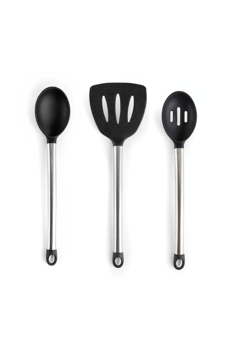 Silicone and Stainless Steel Cooking Utensils, Set of 14, Alternate, color, Gray