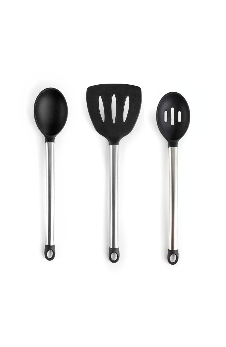 Megachef Silicone and Stainless Steel Cooking Utensils, Set of 14, Alternate, color, Gray
