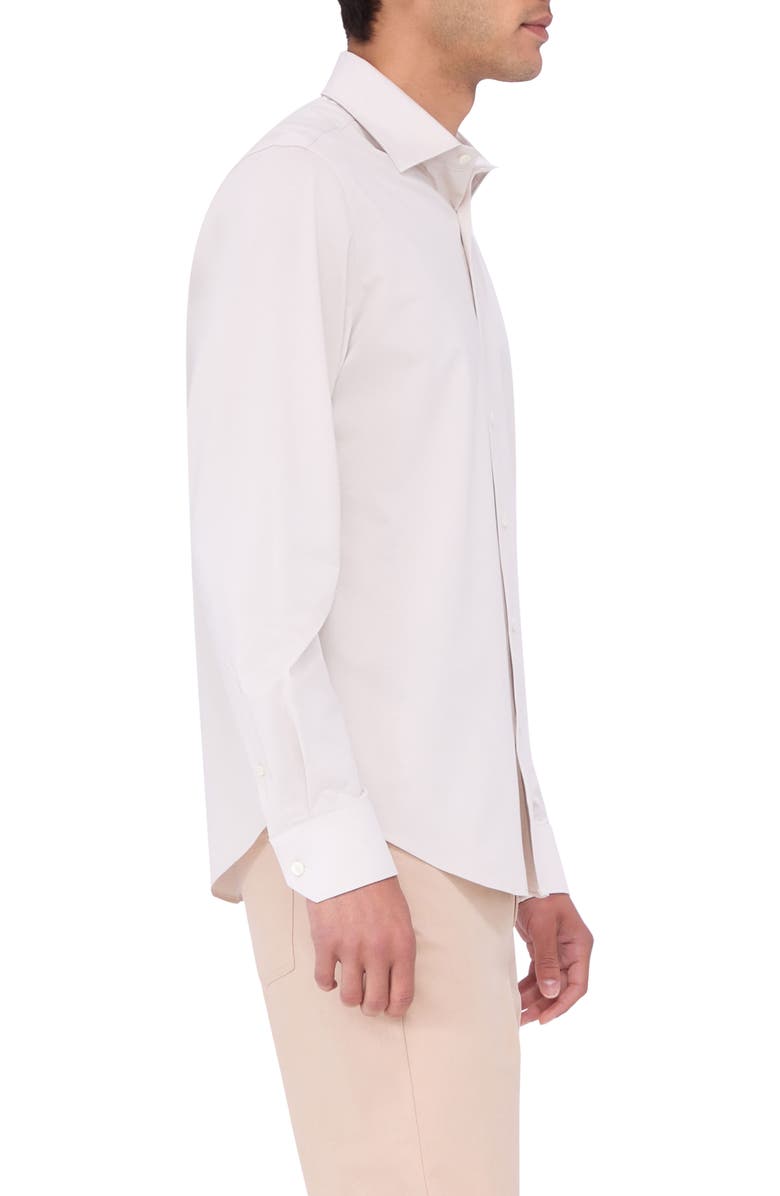 Bugatchi James OoohCotton<sup>®</sup> Button-Up Shirt, Alternate, color, Stone