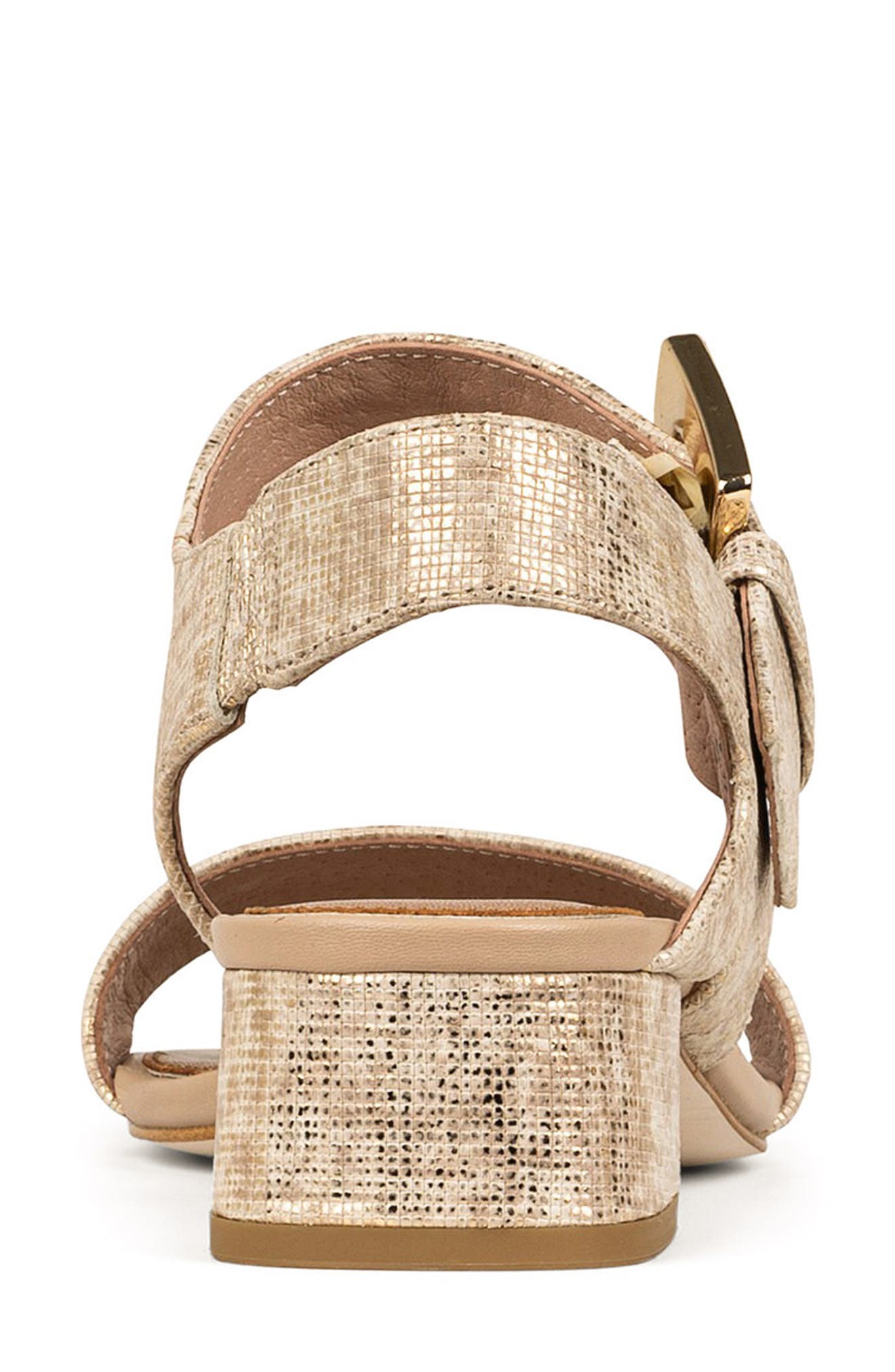 Donald Pliner Snakeskin Print Sandal, Alternate, color, Camel