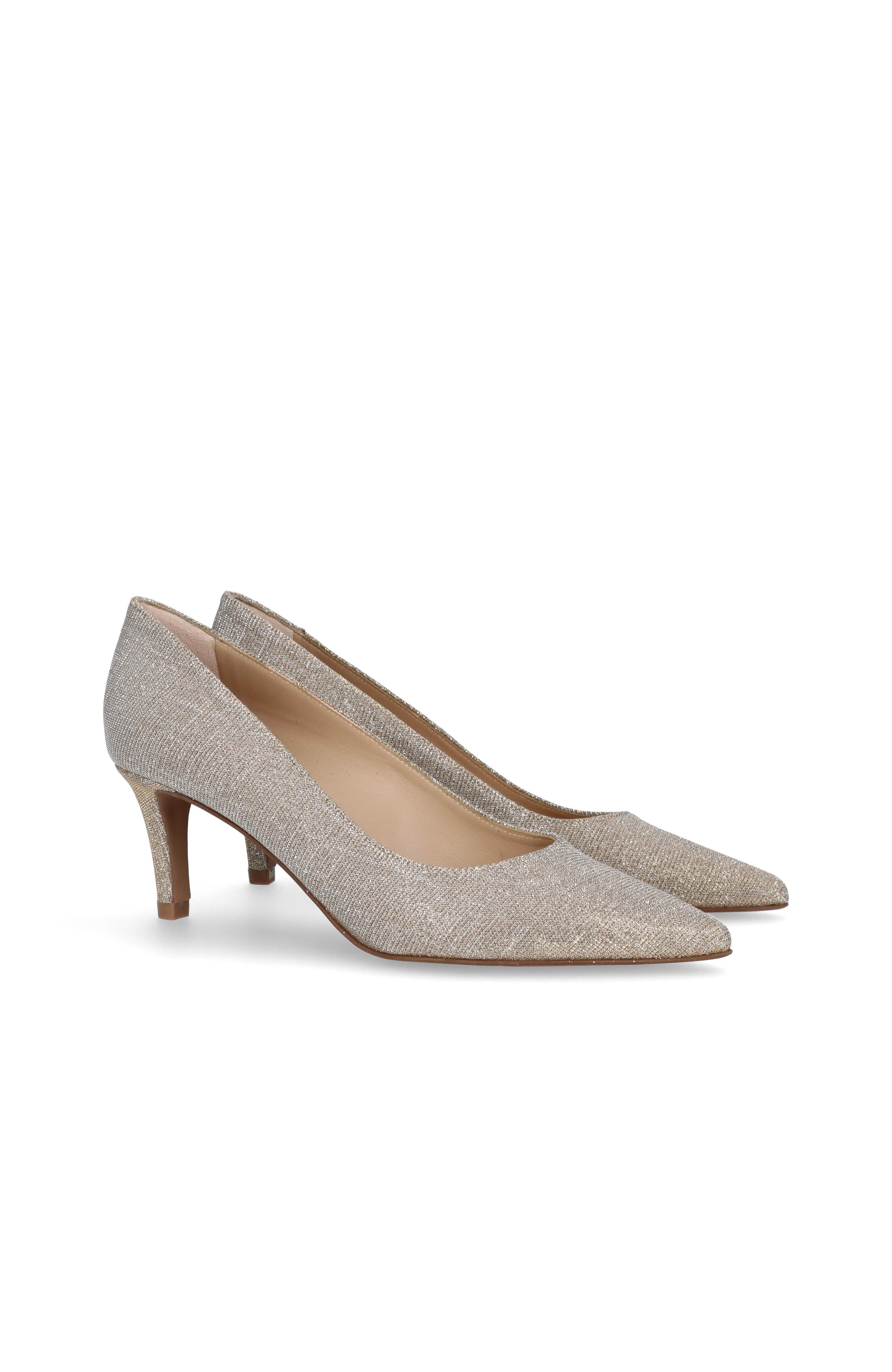 Glitzy Mid Heel Pump, Alternate, color, Metallic Gold