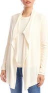 Karen Kane Rib Draped Open Front Cardigan