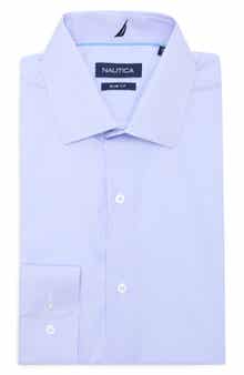 Nautica Slim Fit Micro Check Dress Shirt