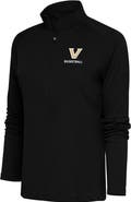 ANTIGUA Women's Antigua  Black Vanderbilt Commodores Basketball Tribute Half-Zip Pullover Top