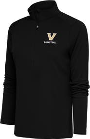 ANTIGUA Women's Antigua  Black Vanderbilt Commodores Basketball Tribute Half-Zip Pullover Top