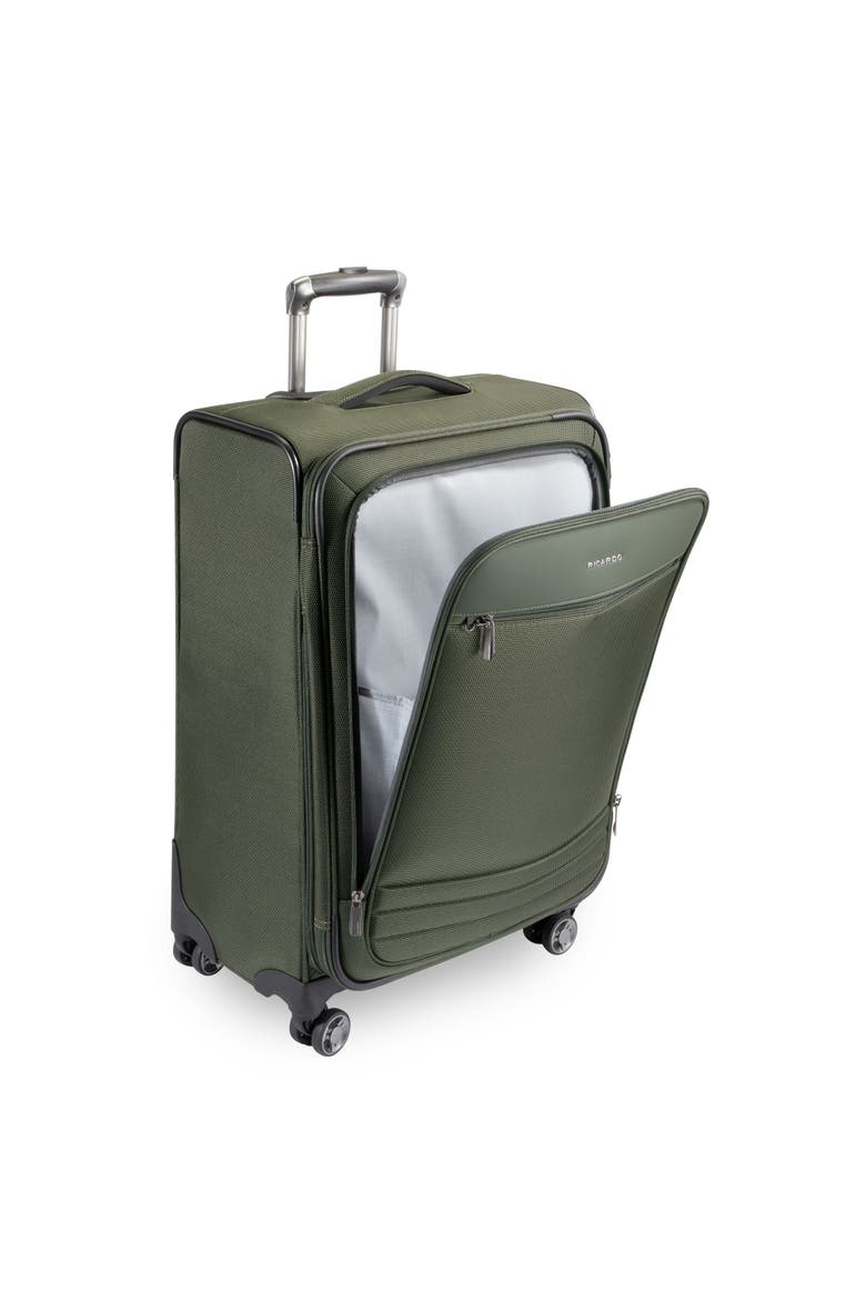 Ashbury Softside Luggage, Expandable Suitcase, Lightweight Sustainable rPET Travel Bag with TSA Lock & Dual Spinner Wheels, 24-inch Medium Check-in, Alternate, color, Pine