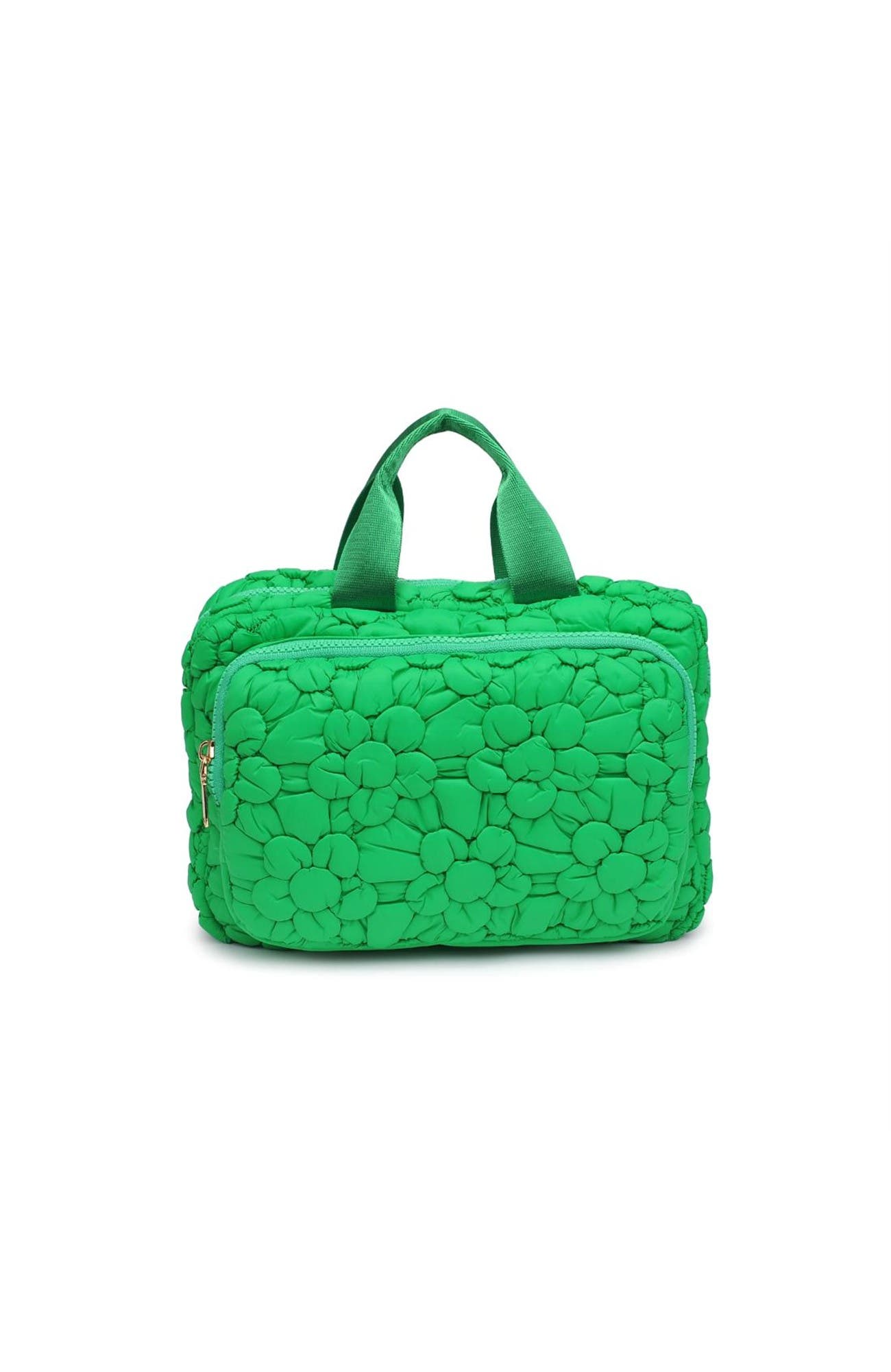 Petal Plush - Nylon Travel Organizer, Main, color, Kelly Green