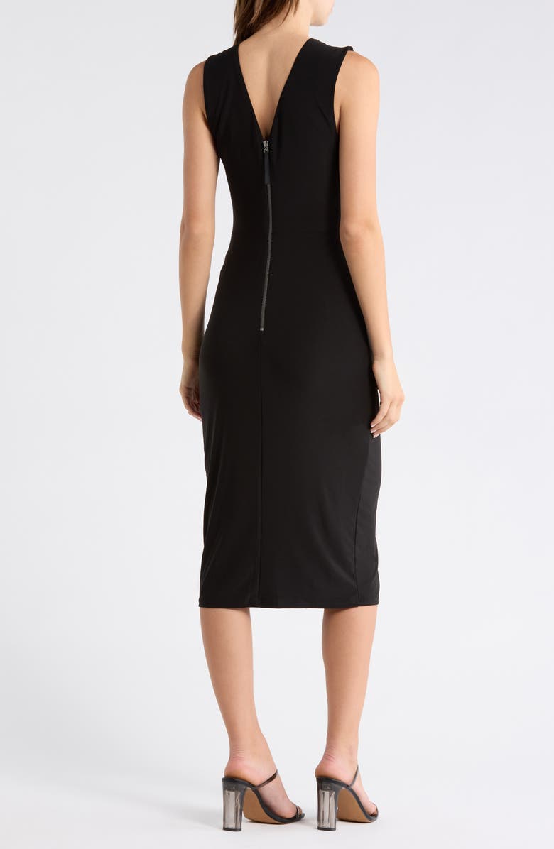Sam Edelman V-Neck Jersey Midi Dress, Alternate, color, Black