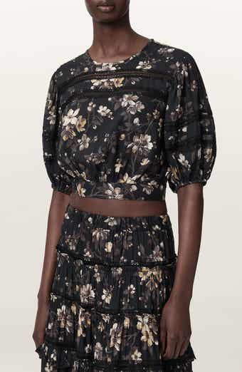 Floral Lace Trim Top