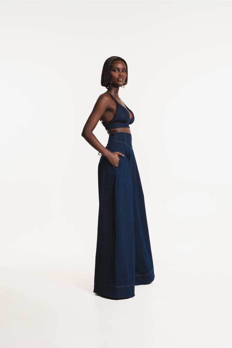 Denim Kiara Wide Leg Pants, Alternate, color, Denim Blue