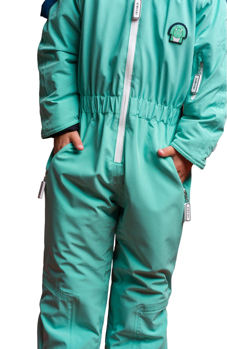 Roarsome Spike the Dinosaur Ski Suit, Alternate, color, Green