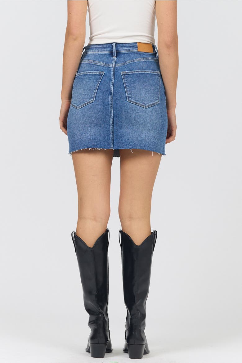 Quinn High Waist Raw Cut Denim Jeans, Alternate, color, Jorja