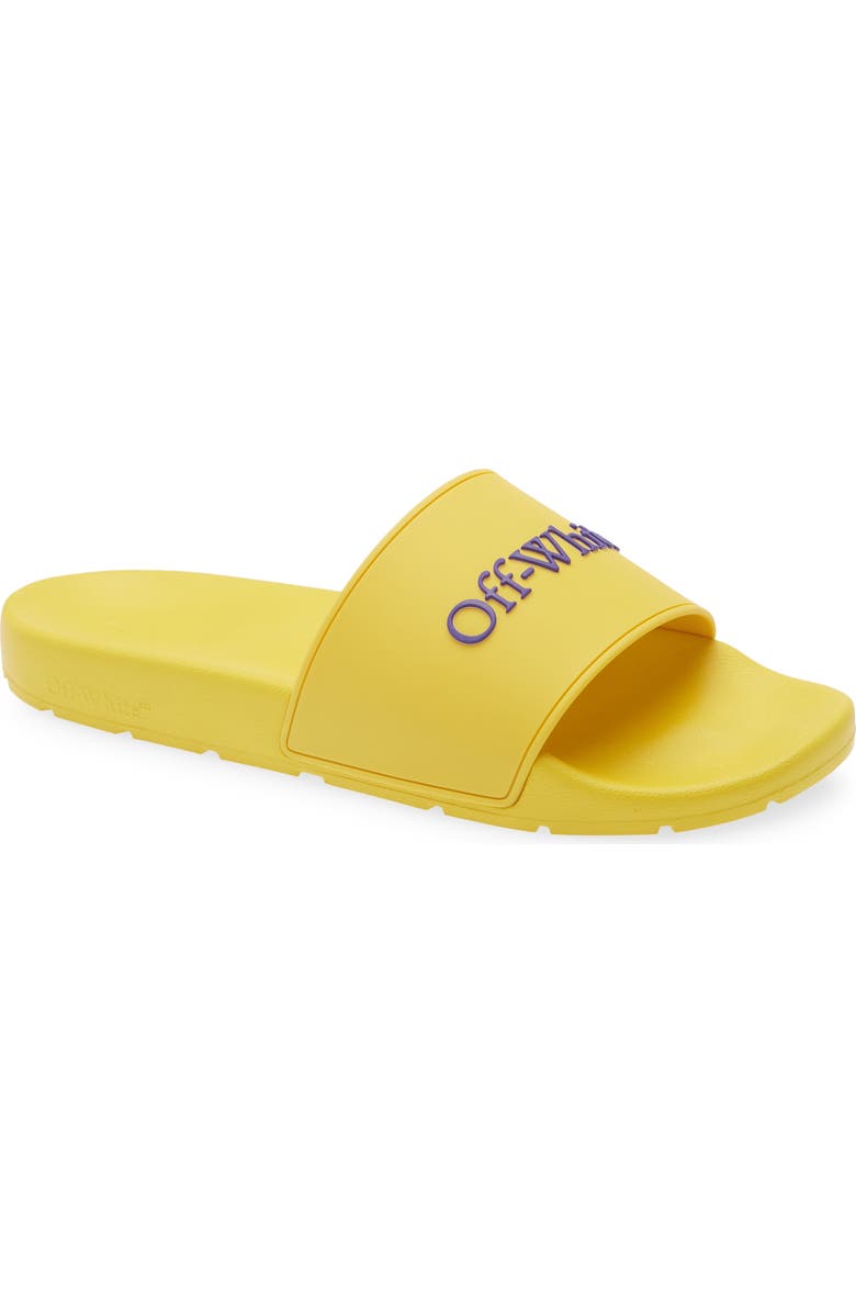Off-White Bookish Slide Sandal, Main, color, Light Orange - Dark Blue