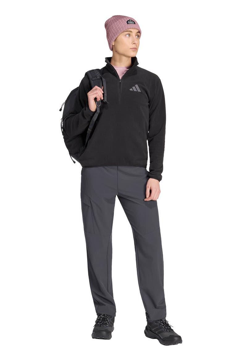 Essentials Half-Zip Fleece Pullover, Alternate, color, BLACK