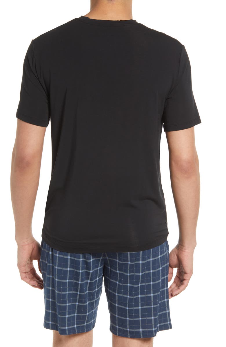 Tommy John Second Skin Pocket Sleep T-Shirt, Alternate, color, Black