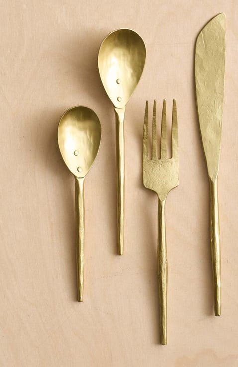 Forge Brass Flatware - Set of 4