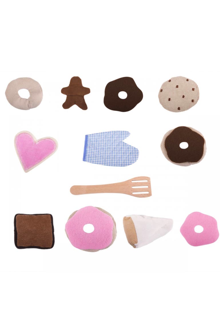 PopOhVer Pretend Play Plush Baking Food Play Set, Alternate, color, Multicolored