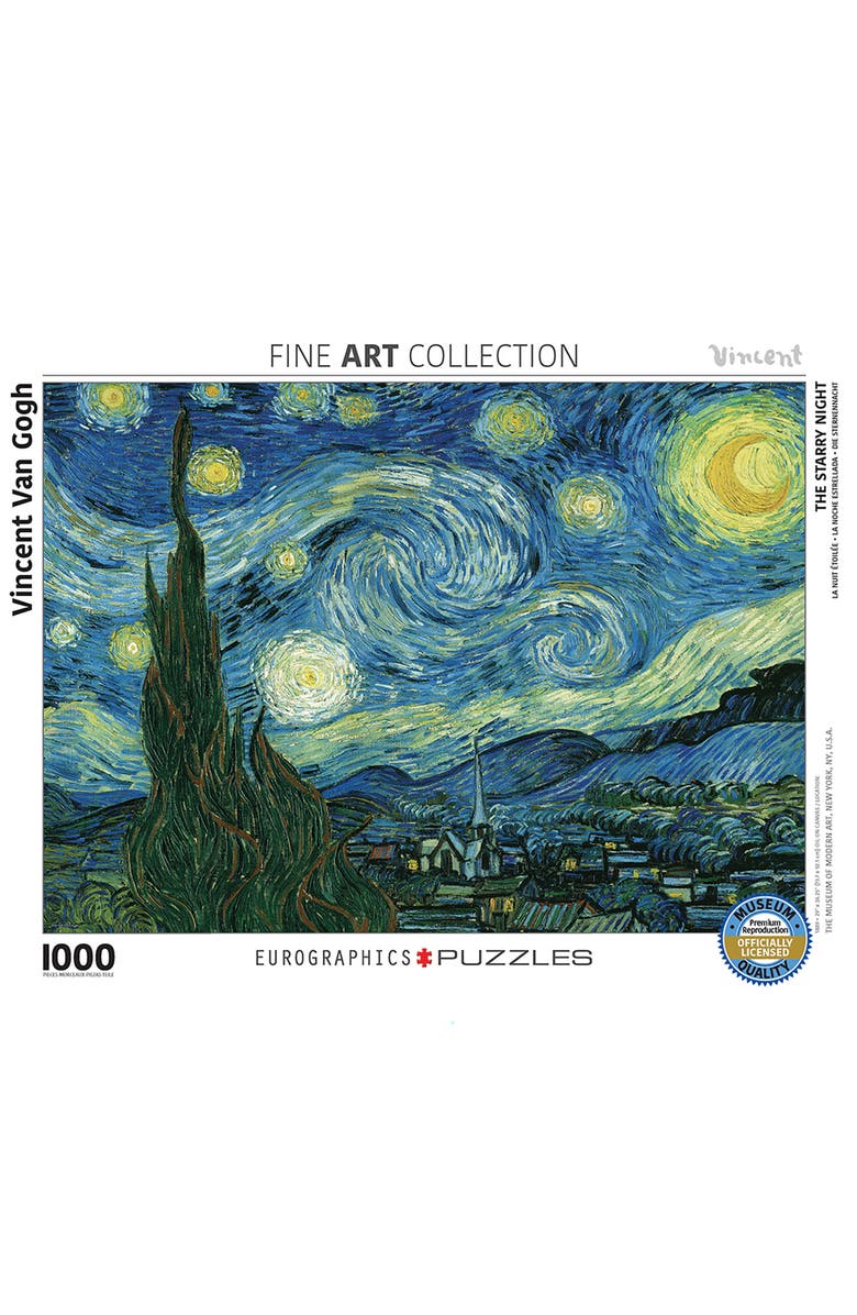 Eurographics Starry Night By Vincent Van Gogh 1000 Piece Puzzle, Alternate, color, Multicolored
