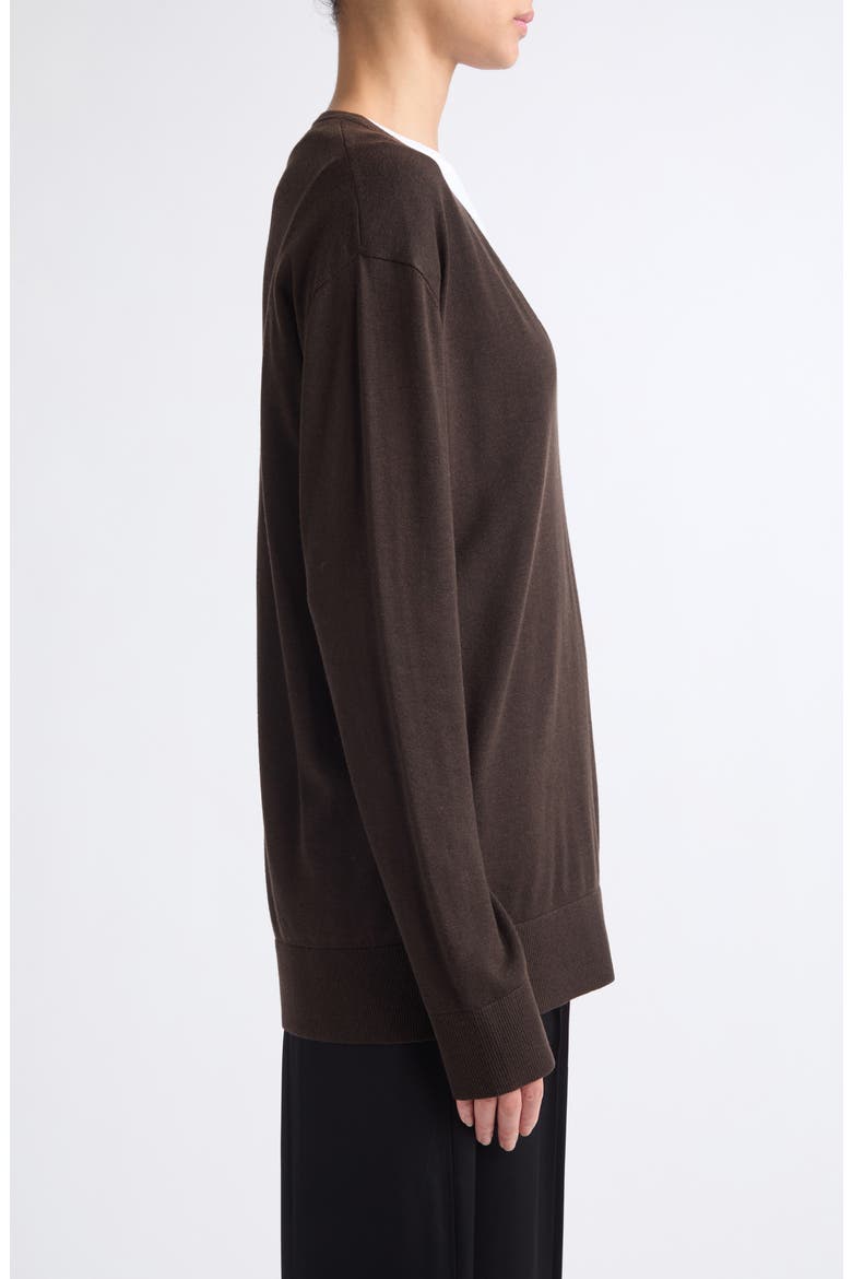 V-Neck Knit Top, Alternate, color, FONDANTE