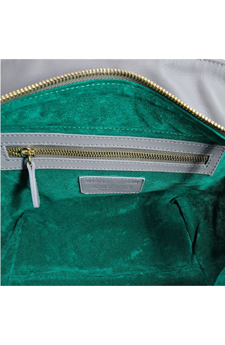 Madison Maison Leather Lock Tote Bag, Alternate, color, Light Grey