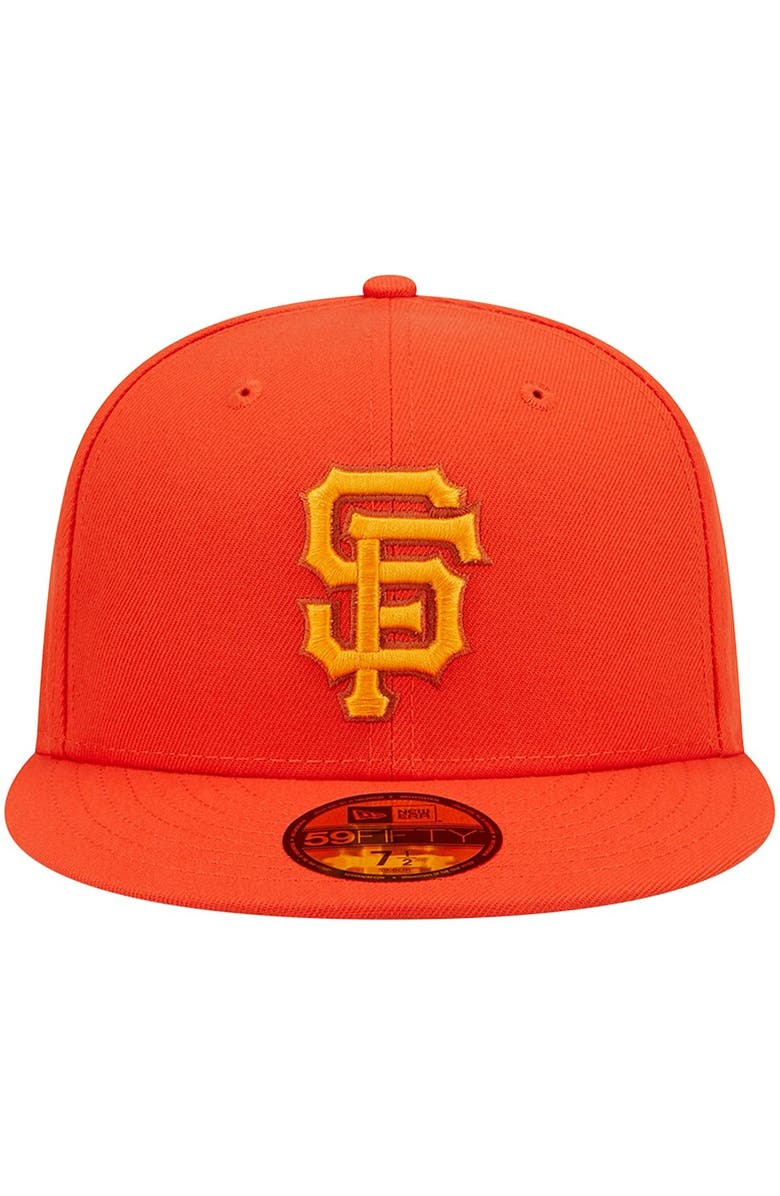 New Era Men's New Era Orange San Francisco Giants Monochrome Camo 59FIFTY Fitted Hat, Alternate, color, 