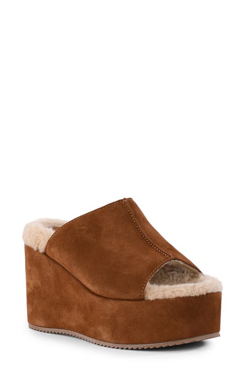 Iconic Moment Leather Wedge Slide Sandal