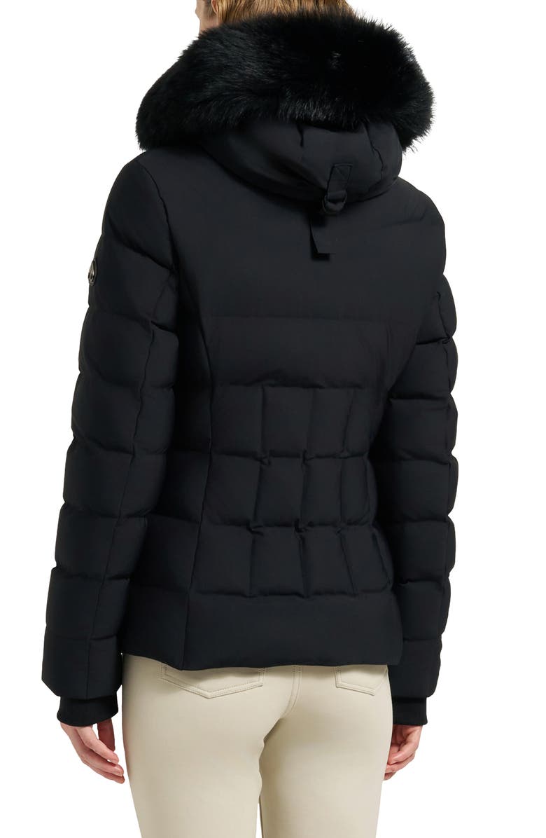 Moose Knuckles Betta Shearling Trim 800 Fill Power Down Water Repellent Jacket, Alternate, color, Black