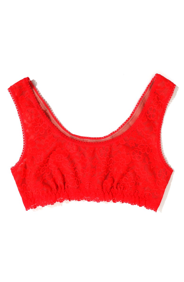Hanky Panky Daily Lace Overlay Scoop Neck Bralette, Alternate, color, Solar Energy