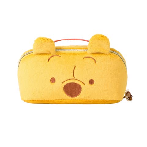 Winnie The Pooh Unfold Travel Makeup Bag - Teddy Fur, Faux Saffiano Handle