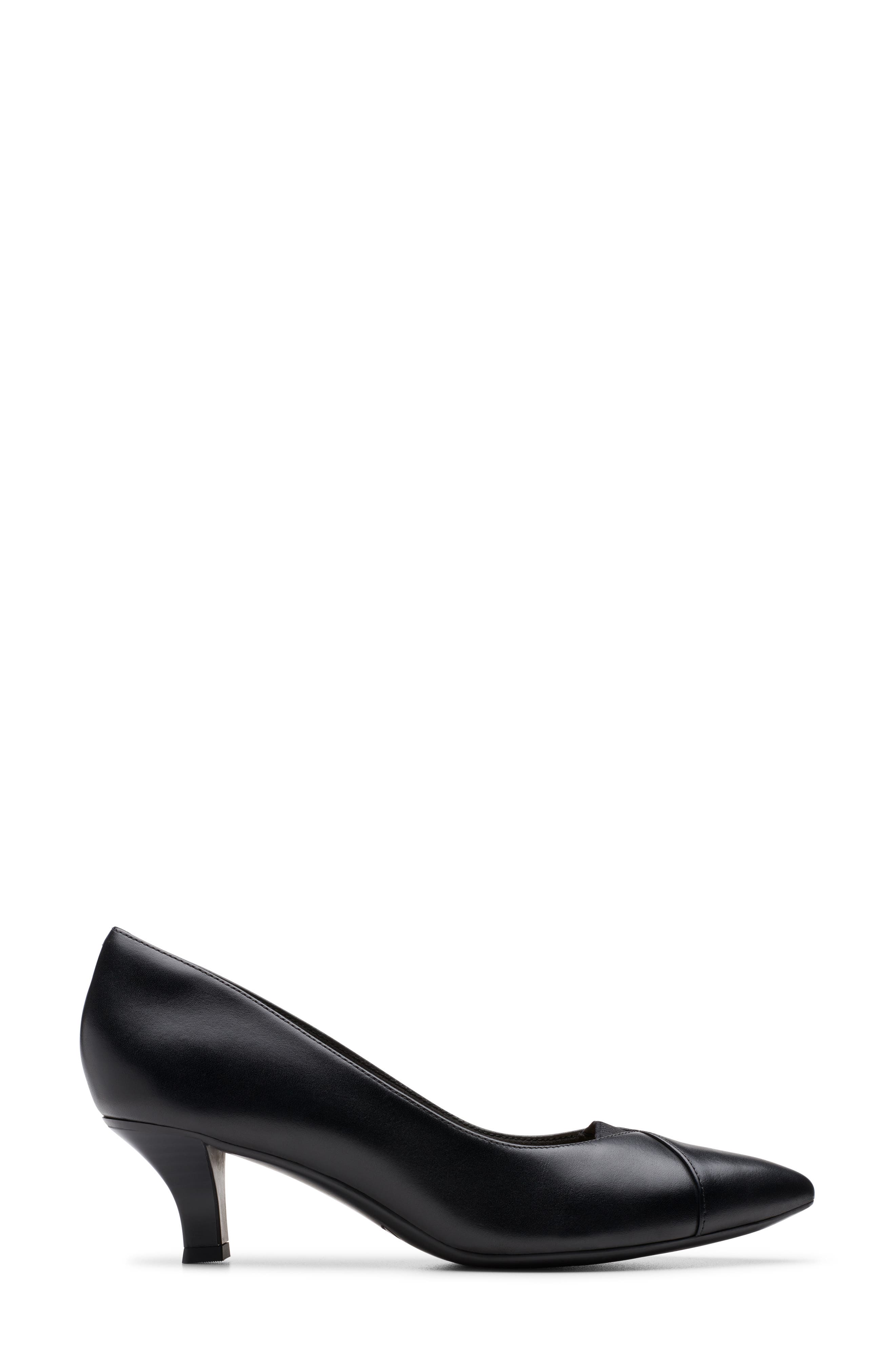 Clarks<sup>®</sup> Noahh Rose Pointed Toe Pump, Alternate, color, Black Leather