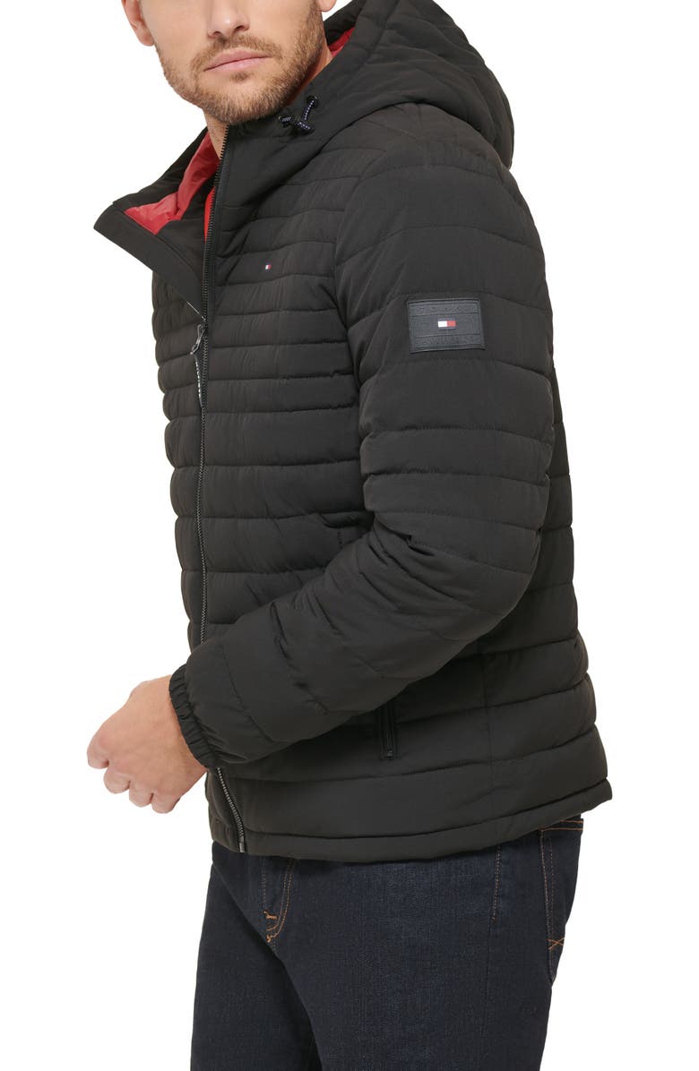 Tommy Hilfiger Quilted Zip Jacket, Alternate, color, Black