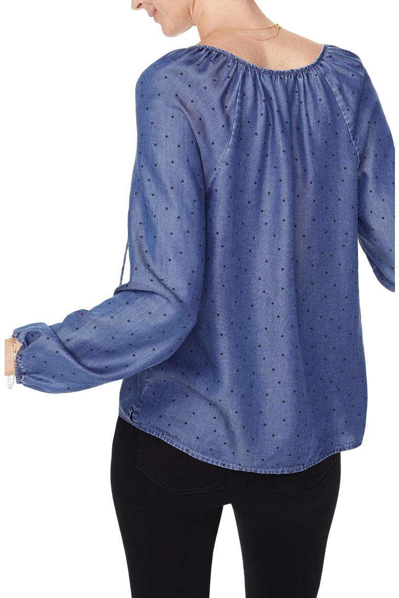 Peasant Blouse, Alternate, color, SPECKLED DOT