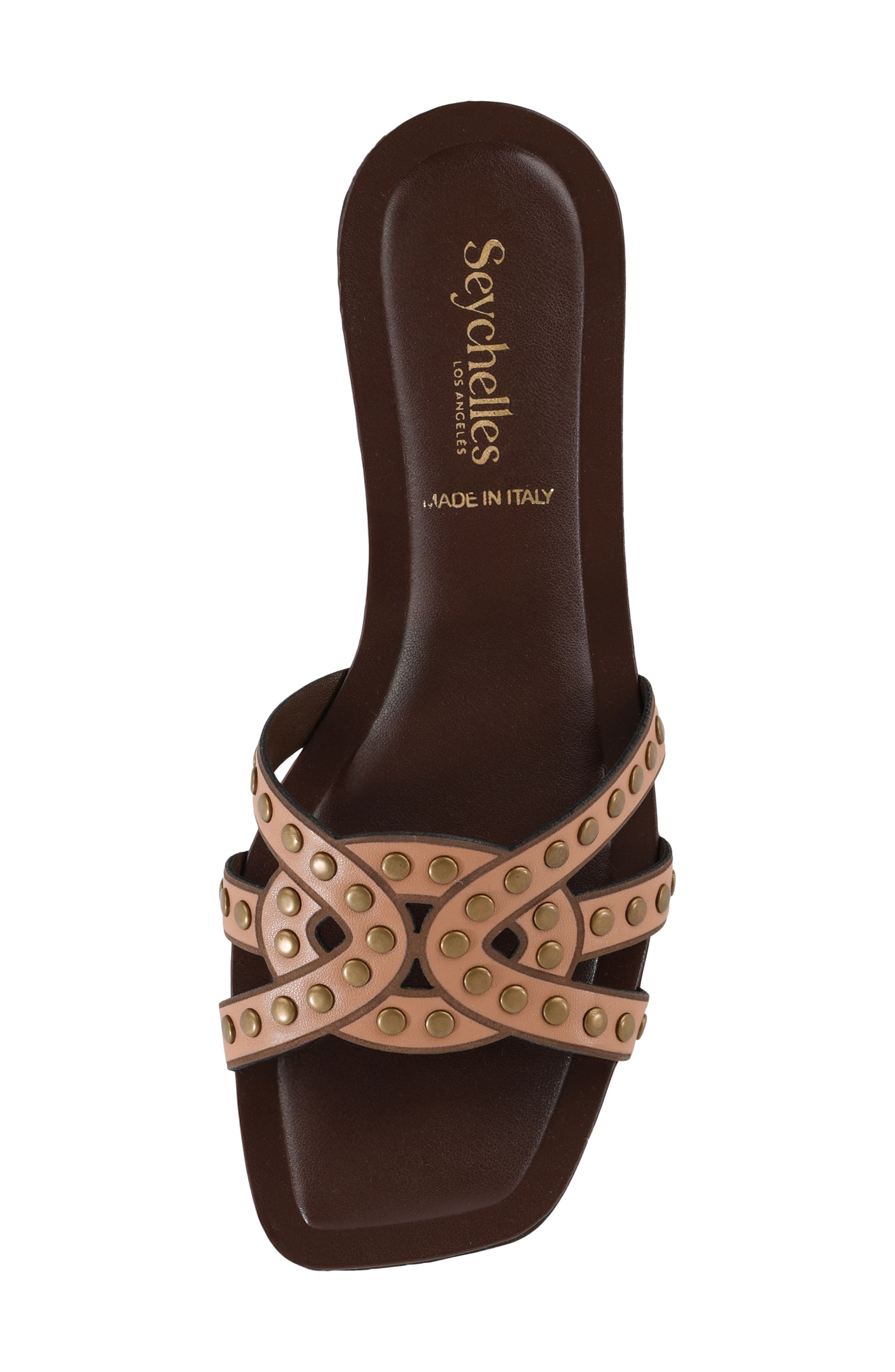 Treasure Studded Slide Sandal, Alternate, color, TAN
