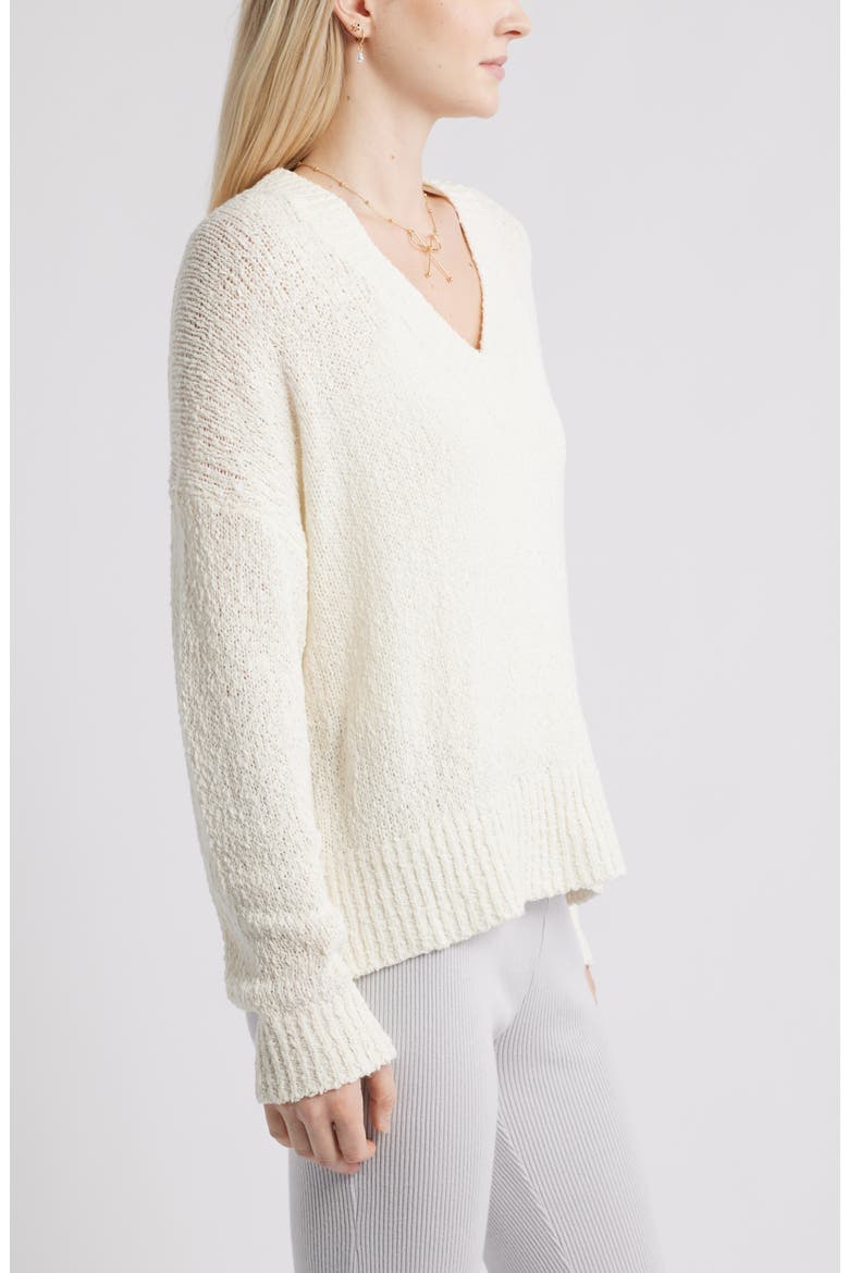Oversize V-Neck Sweater, Alternate, color, IVORY