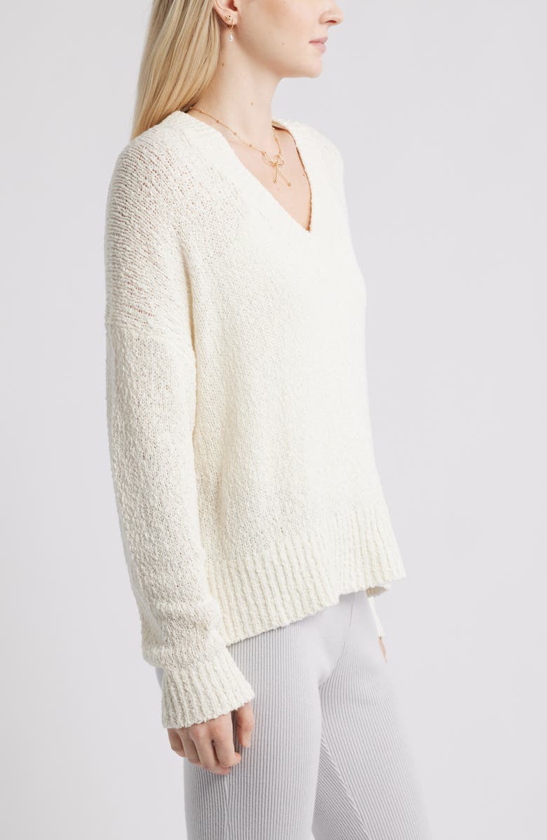 BP. Oversize V-Neck Sweater, Alternate, color, Ivory