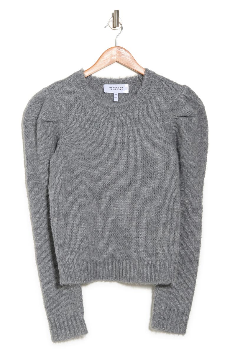 Derek Lam 10 Crosby Locken Puff Sleeve Sweater, Alternate, color, H Grey