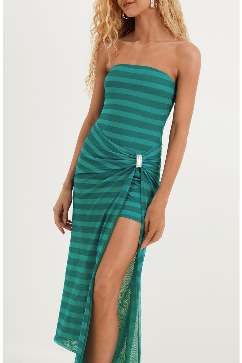 Har Yacht Sunny Strapless Cover-Up Dress, Alternate, color, MULTI