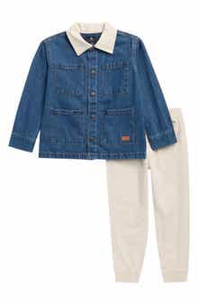 Kids' Denim Jacket & Joggers Set