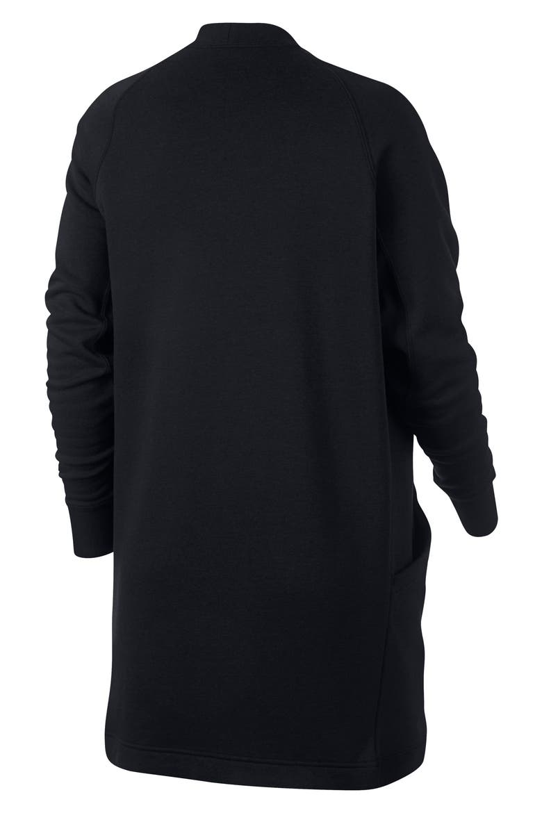 Sportswear Rally Cardigan, Alternate, color, BLACK/ BLACK/ WHITE