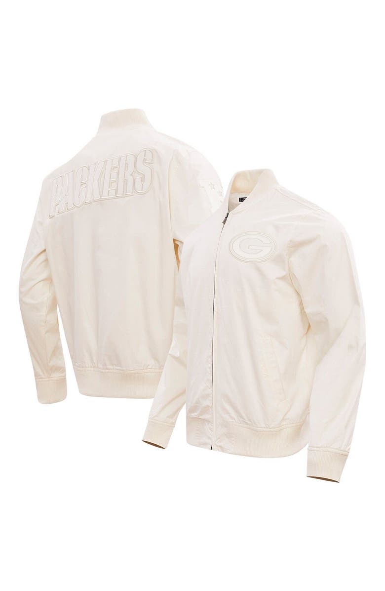 PRO STANDARD Men's Pro Standard Cream Green Bay Packers Neutral Full-Zip Jacket, Main, color, Cream