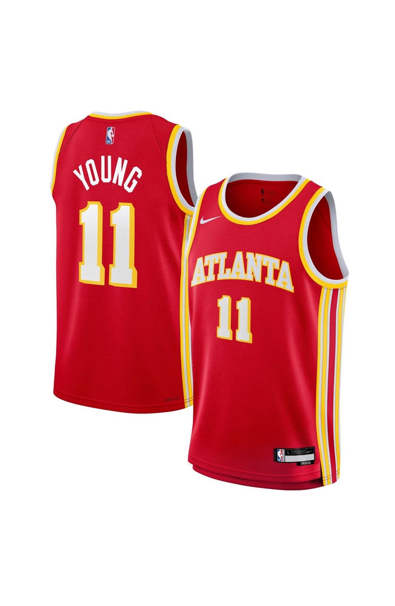 Nike Youth Nike Trae Young Red Atlanta Hawks Swingman Jersey - Icon Edition, Main, color, Red