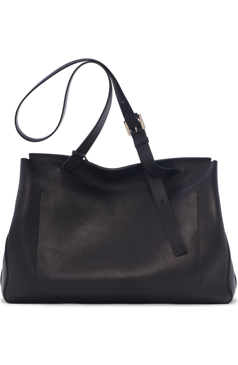 TOM FORD Large Besace Leather Messenger Bag, Alternate, color, Black