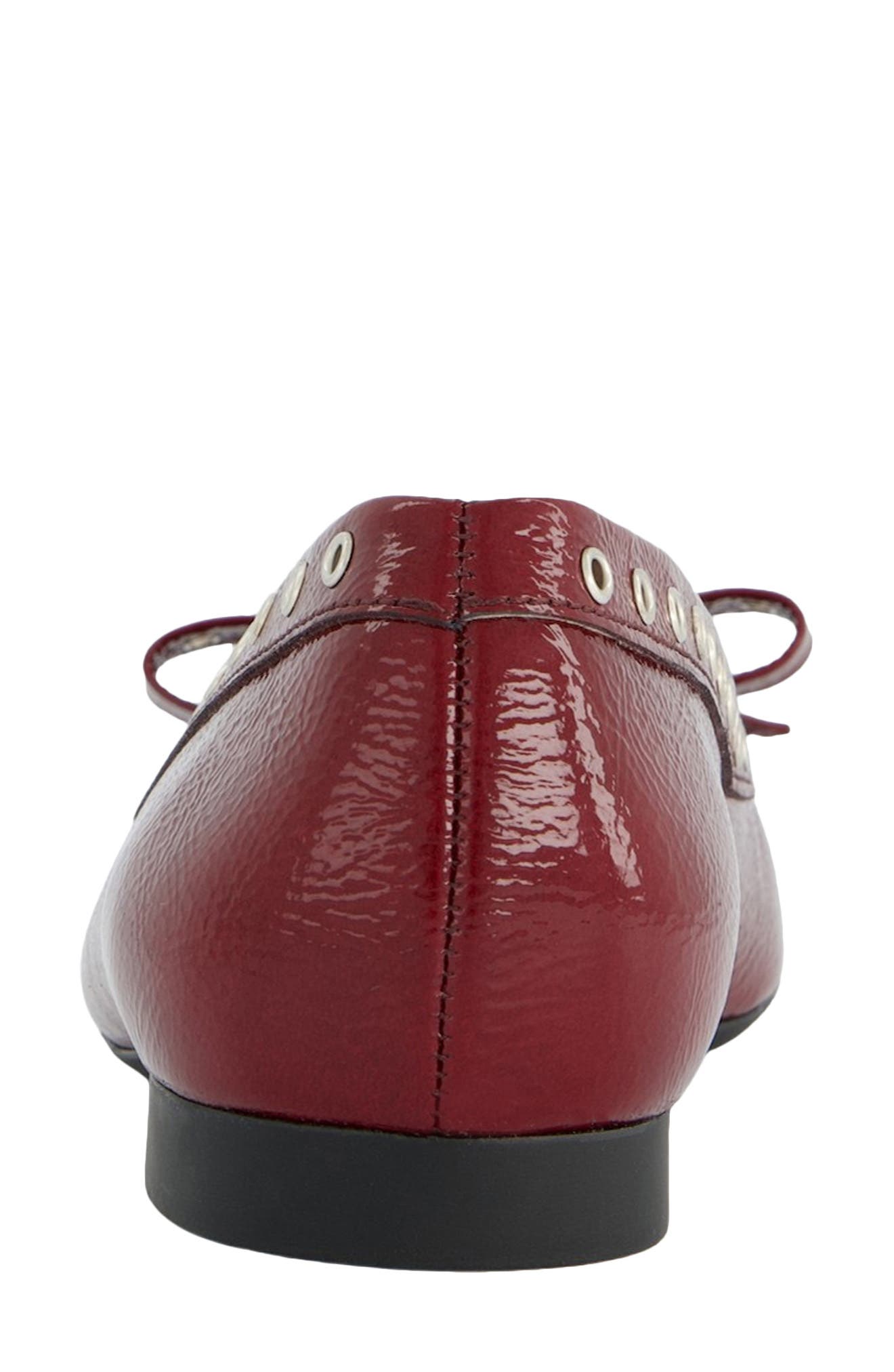 Paul Green Chrissy Grommet Ballet Flat, Alternate, color, Rubin Crinkled Patent