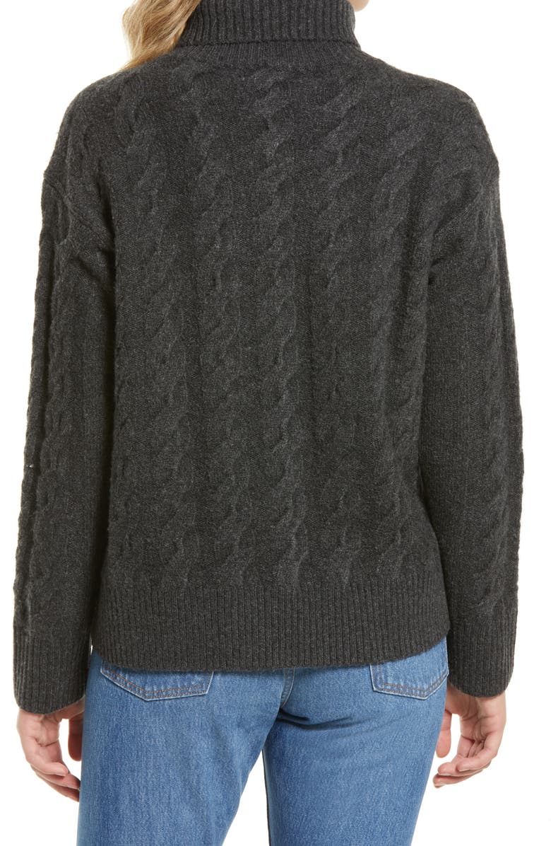 Nordstrom Cable Turtleneck Sweater, Alternate, color, 