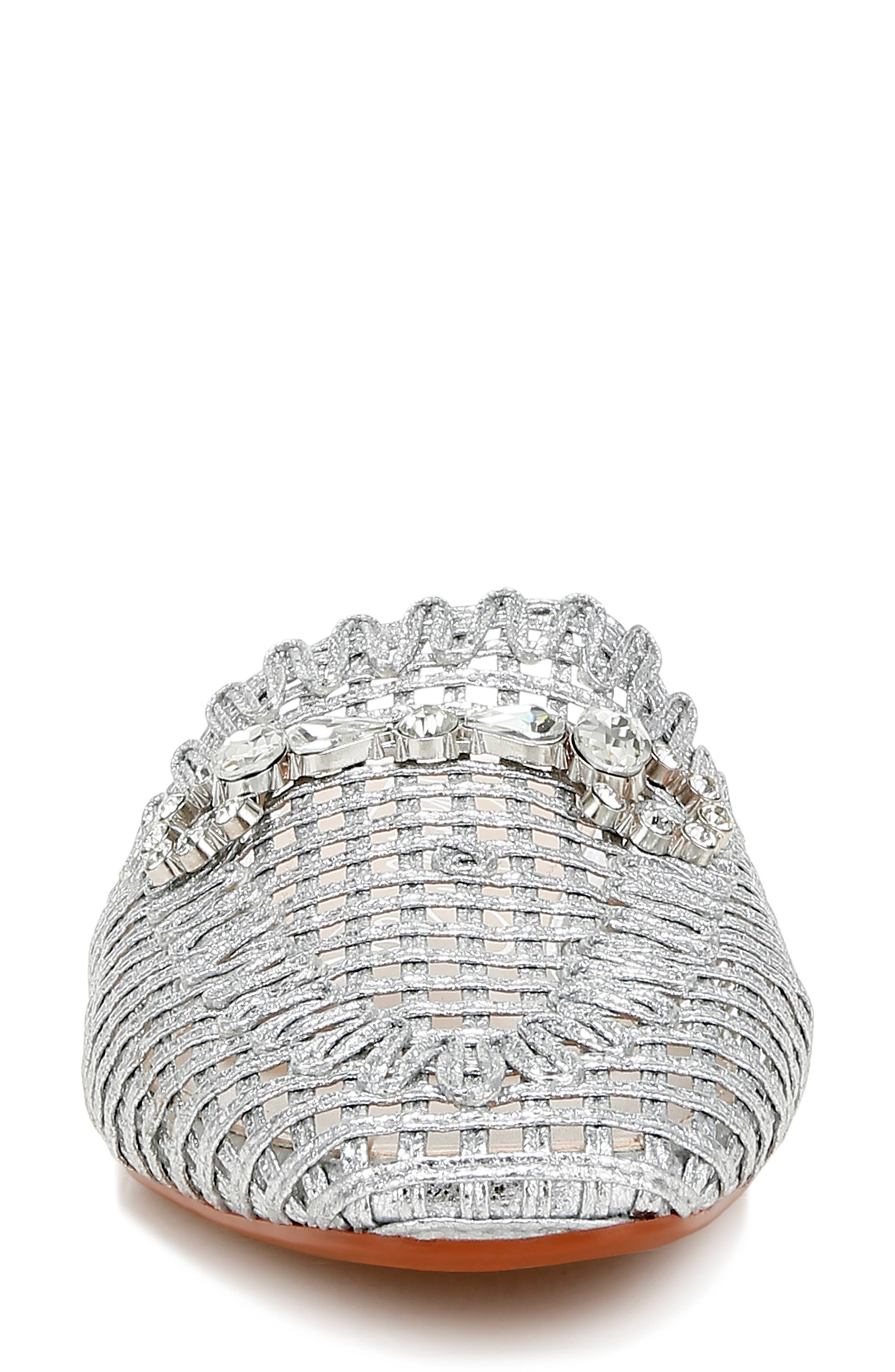 LONDON RAG Roboma Crystal Embellished Mule, Alternate, color, Silver