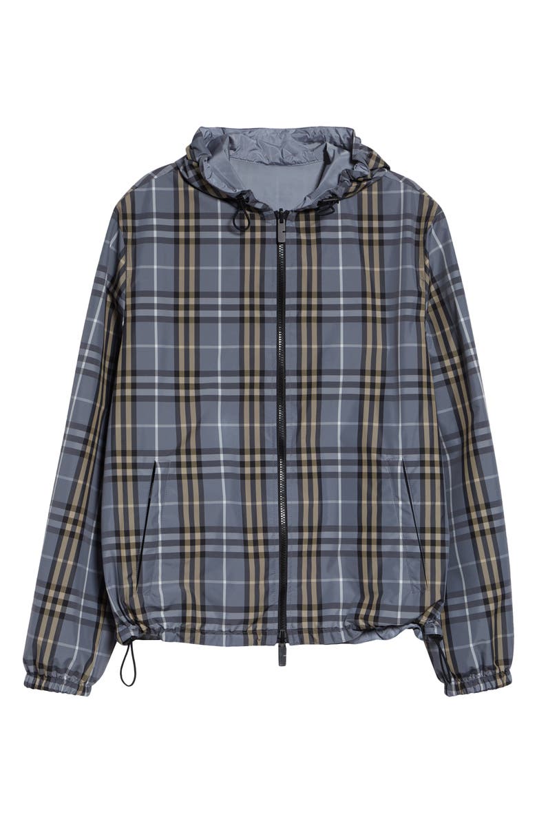 Burberry Newport Reversible Jacket, Alternate, color, Wave Blue Ip Check