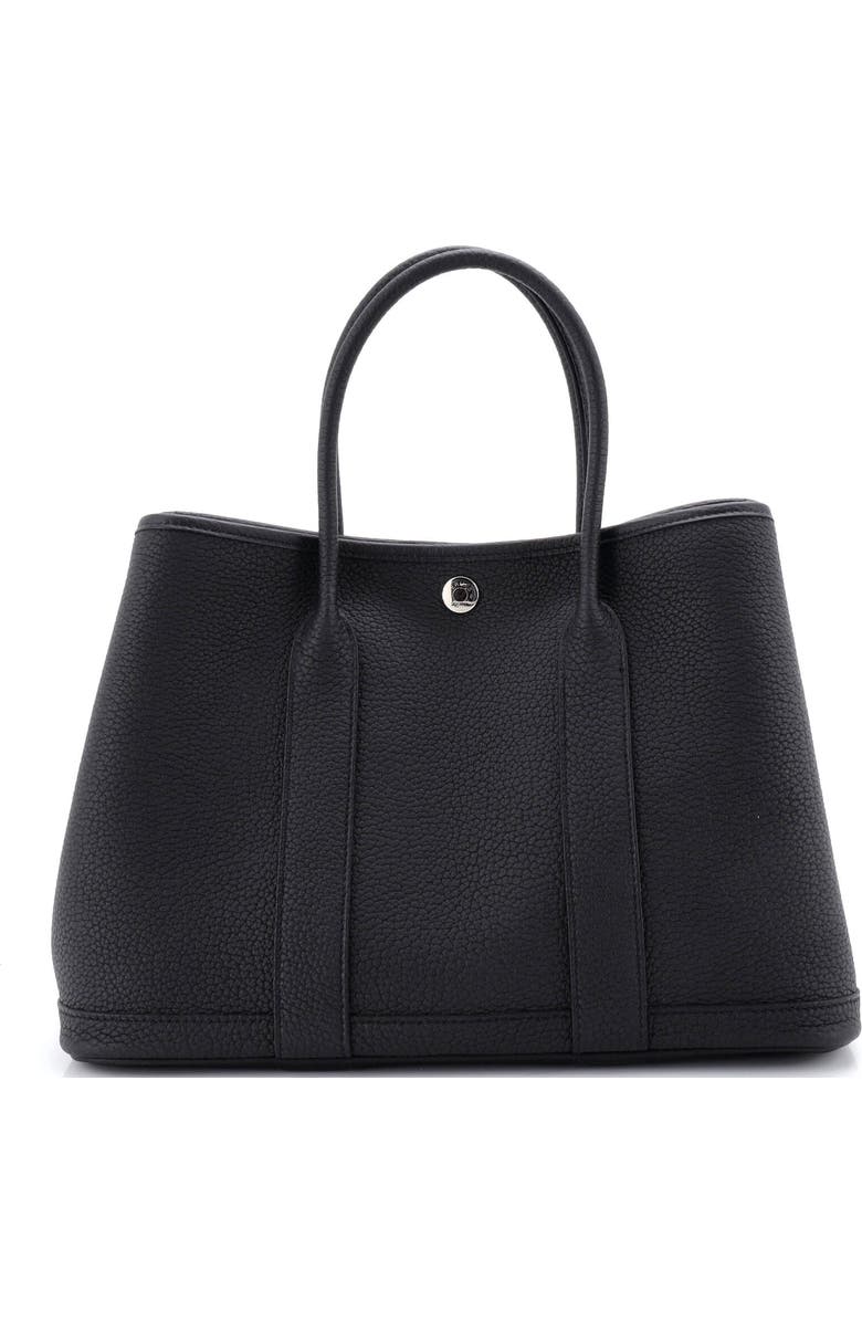 Pre-Owned Hermes Garden Party Tote Leather 30, Main, color, Noir