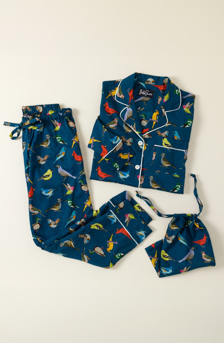 Uncommon Goods Early Bird Pajama Gift Set, Alternate, color, Blue